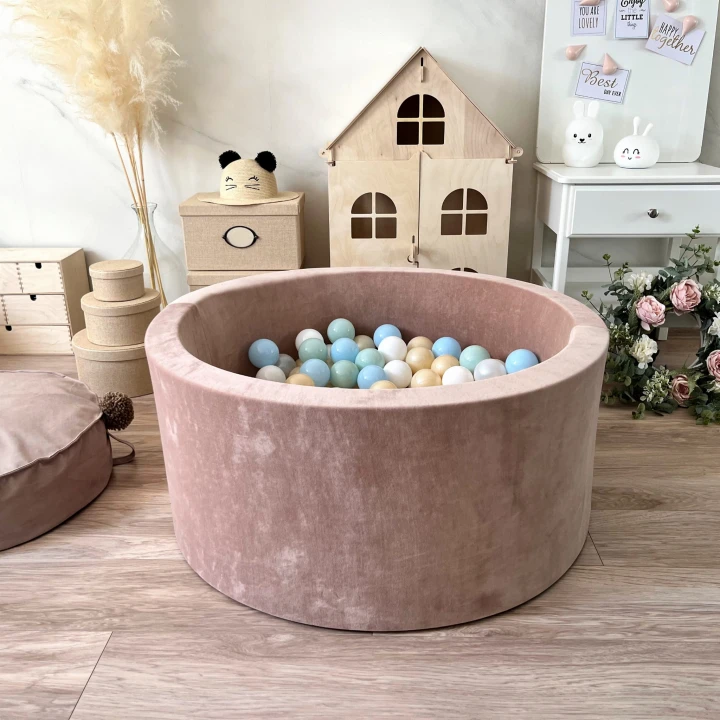set - ballpit40x90 - Velvet Beige - white, pearl,metallic beige, light mint, azure.jpeg