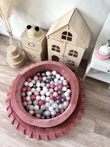 ballpit30x90 - Velvet Dirty Pink - white, silver, powder pink, dirty pink 3.jpeg