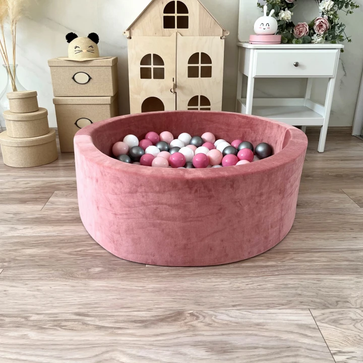 set -ballpit30x90 - Velvet Dirty Pink - white, silver, powder pink, dirty pink.jpeg