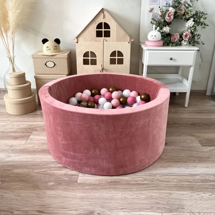 set - ballpit40x90 - Velvet Dirty Pink - whte, pearl, powder pink, dirty pink, gold.jpeg