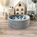 Suchy basen z kulkami Velvet 30x90 szary + piłeczki   