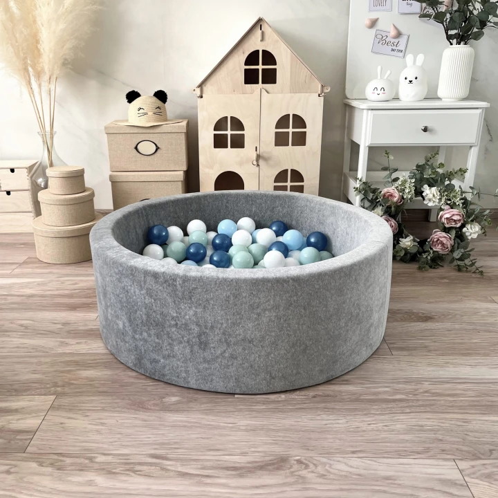 set - ballpit30x90 - Velvet Grey Melange - white, light mint, azure, metallic navy.jpeg