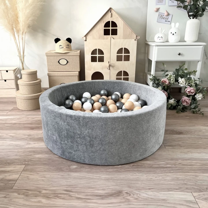 set - ballpit30x90 - Velvet Grey Melange - white, silver, beige.jpeg