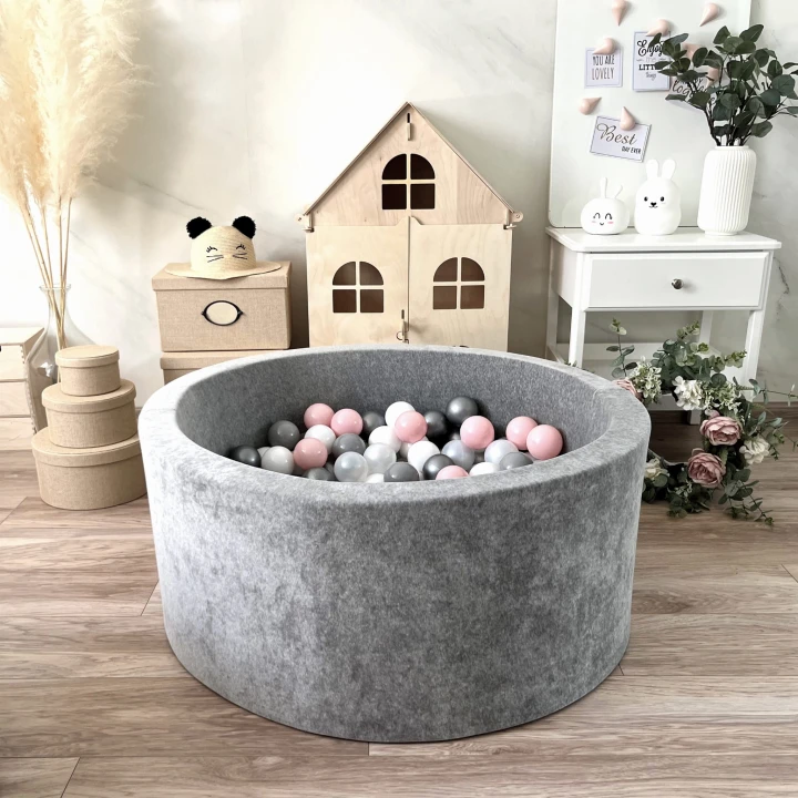set - ballpit40x90 - Velvet Grey Melange - white, pearl, grey, silver, powder pink.jpeg