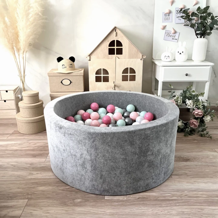 set - ballpit40x90 - Velvet Grey Melange - white, pearl, powder pink, dirty pink, light mint.jpeg