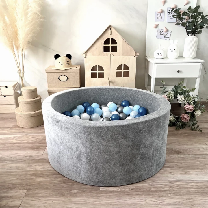 set - ballpit40x90 - Velvet Grey Melange - white, pearl, silver, azure, metallic navy.jpeg