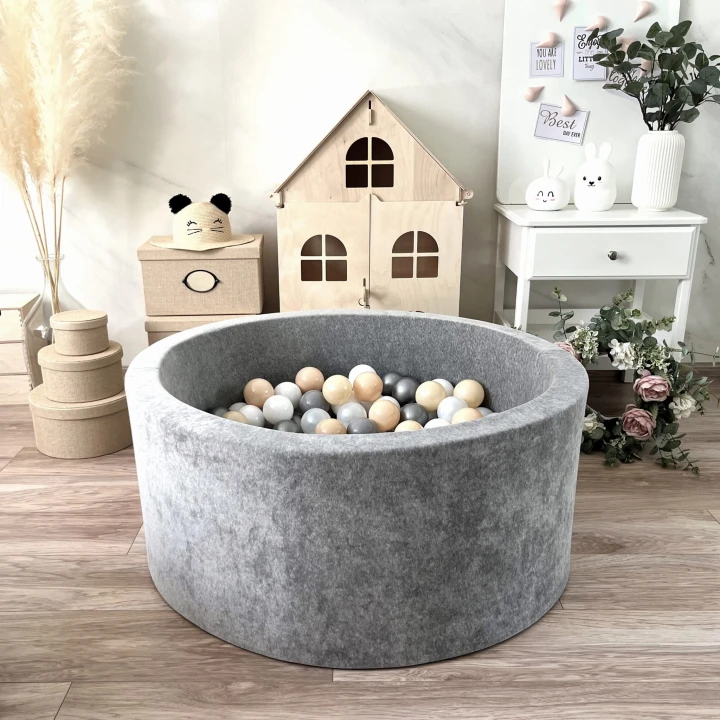set - ballpit40x90 - Velvet Grey Melange - white, pearl, silver, grey, beige.jpeg