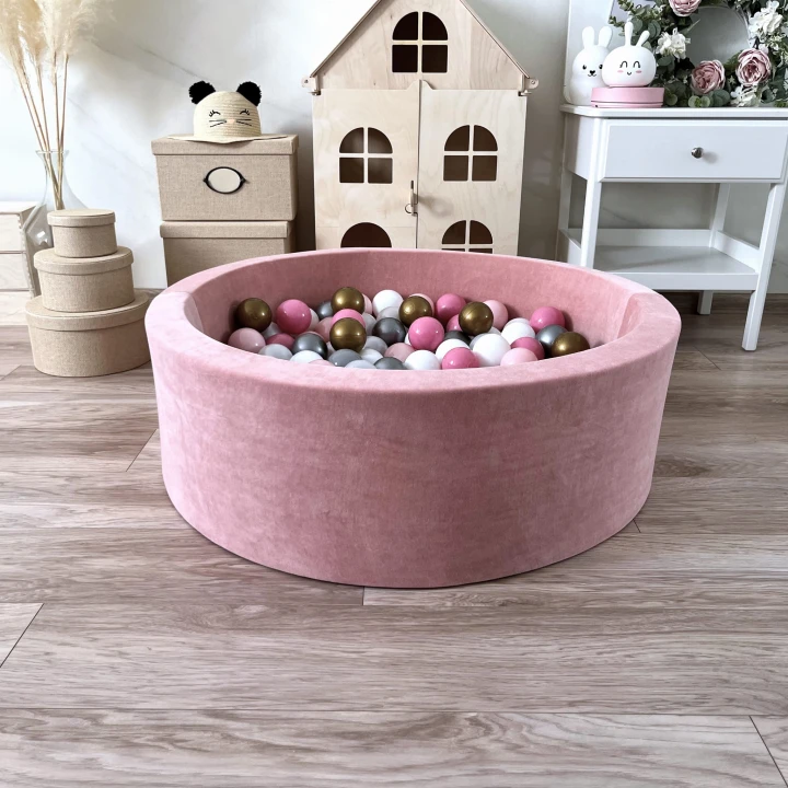 set - ballpit30x90 - Velvet Pink - white, pearl, silver, powder pink, dirty pink, gold.jpeg