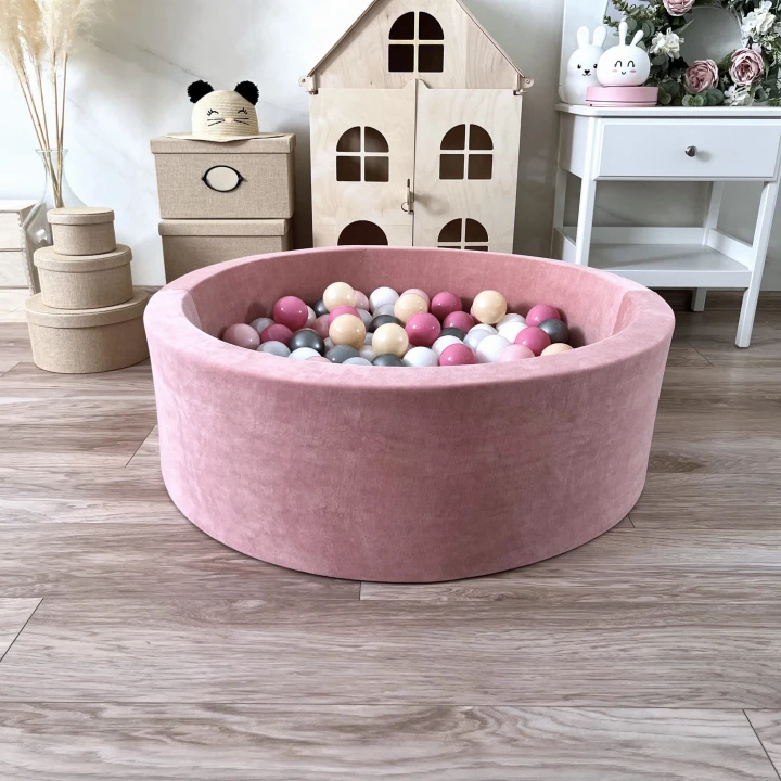 set - ballpit30x90 - Velvet Pink - white, pearl, silver, powder pink, dirty pink, metallic beige.jpeg