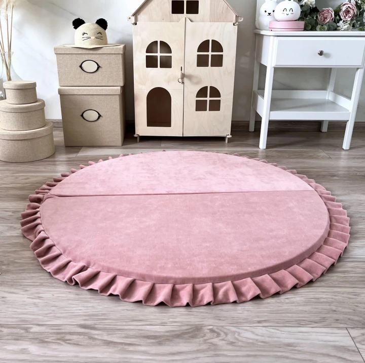 Velvet foldabe  playmats pink-round 4.jpeg