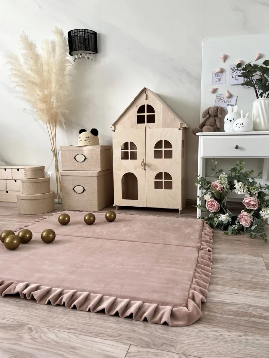 Velvet foldabe  playmats beige-square 2.jpeg