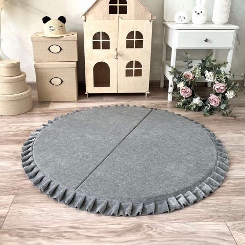 Velvet foldabe  playmats grey melange-round 7.jpeg
