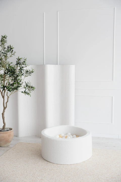 Suchy basen z kulkami dla dzieci boucle biały