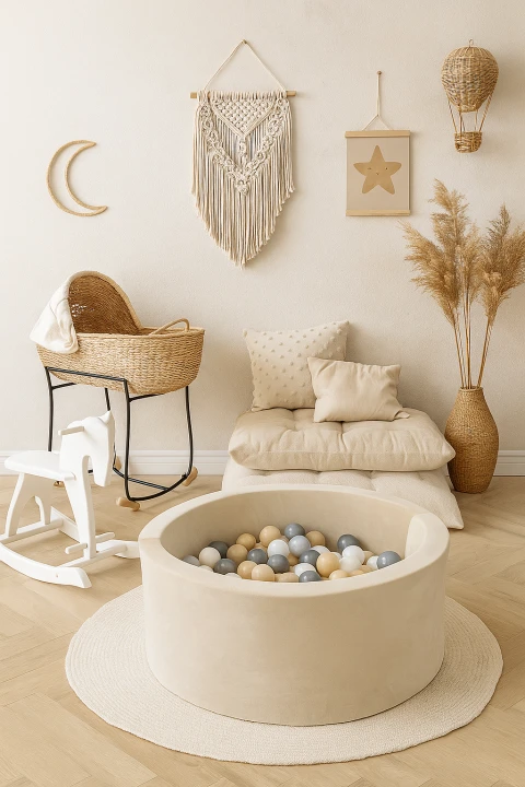 Suchy basen z kulkami Velvet Krem 40.png