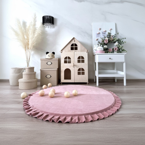 Velvet foldabe  playmats pink-round 1.jpeg