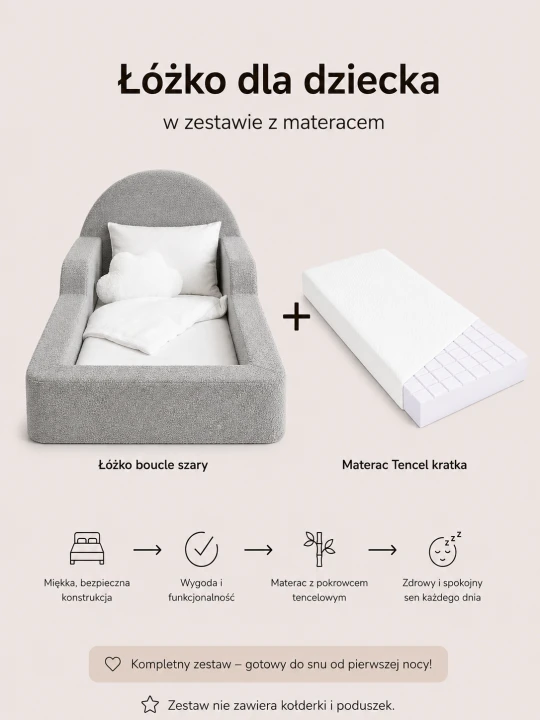 łóżko boucle szara + materac tencel kratka.png