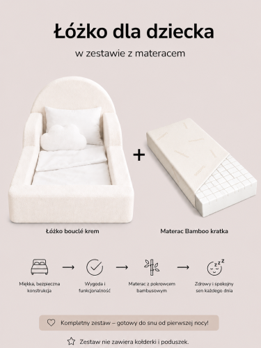 łóżko boucle krem + materac bambus kratka.png