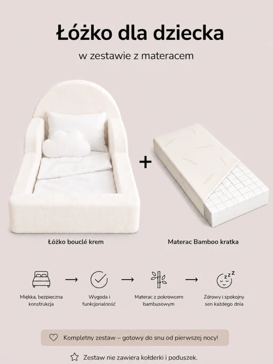 łóżko boucle krem + materac bambus kratka.png