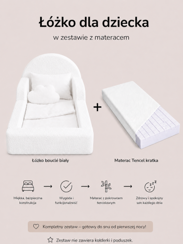 łóżko boucle białe + materac tencel kratka.png