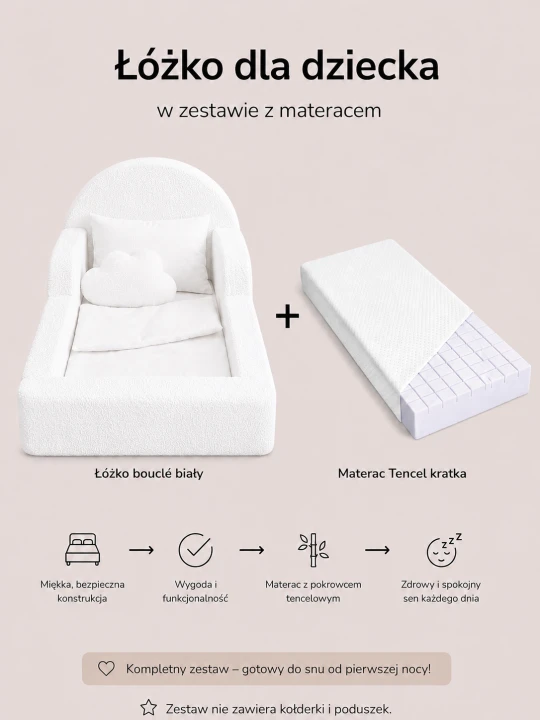 łóżko boucle białe + materac tencel kratka.png