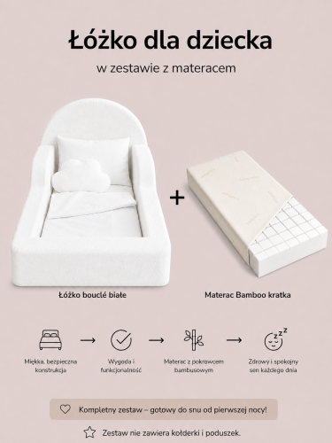 łóżko boucle białe + materac bambus kratka.png